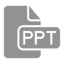 ppt, document, File LightSlateGray icon