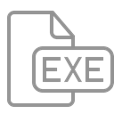 File, document, Exe Black icon