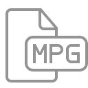 File, document, mpg Black icon