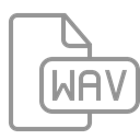 document, Wav, File Black icon