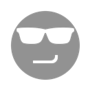 smirking, Face, sunglasses LightSlateGray icon