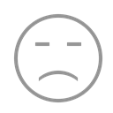 Face, sad Black icon