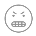 Teeth, Angry, Face Black icon