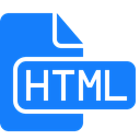 File, document, html DodgerBlue icon