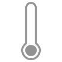 thermometer, low Black icon