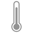 thermometer, Quarters, three Black icon