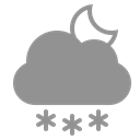 Cloud, Moon, snowflakes LightSlateGray icon
