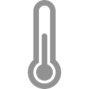 half, thermometer Black icon