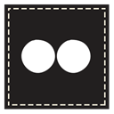 square, flickr Black icon