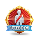 Facebook, person, Prize, Casino, medal, Badge Black icon