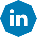 octagon, Linkedin DarkCyan icon