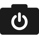 Folder, Io, power Black icon