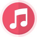 Audio, itunes logo, itunes, itunes store, music, music note, Apple IndianRed icon