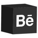 Behance, cube, media, Social, set DarkSlateGray icon