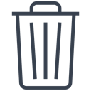 Trash, delete, remove, recycle, Empty, Bin, out Black icon
