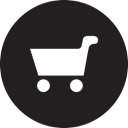 Cart, Full, Products, round Black icon