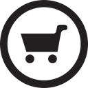 linecon, round, Products, Cart Black icon