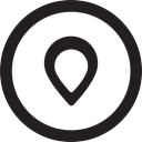 Map, linecon, round, location, place, pin Black icon