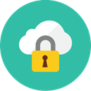 locked, Cloud LightSeaGreen icon