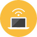 Laptop, signal SandyBrown icon
