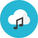 Cloud, music LightSeaGreen icon