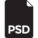 Psd, File Black icon