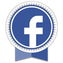 Ribbon, Facebook, Social DarkSlateBlue icon