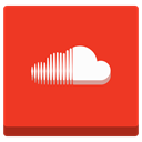 sound, Soundcloud, player, Audio, music, Cloud, play, media, Cloudy, speaker OrangeRed icon