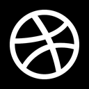 dribbble Black icon