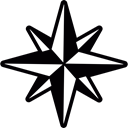 compass, star, nautical, Cardinal Points, nature, wind rose Black icon