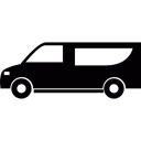van, transport, Car, vehicle, minivan Black icon