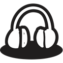 creative, handrawn, mic, shape, Multimedia, music, Headphone Black icon