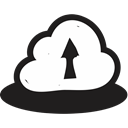 Cloudy, Storm, Up, handrawn, Clouds, Cloud, upload Black icon