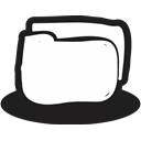 handrawn, files, documents, security, secure, Protection, Folder Black icon