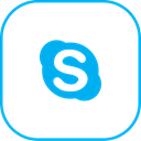 line, Skype Black icon