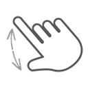 scroll, swipe, Gesture, spread, Finger, Hand, interactive Black icon