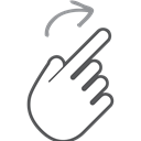 scroll, Gesture, Hand, interactive, swipe, right, Finger Black icon