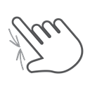 scroll, Gesture, Hand, swipe, interactive, Finger, Pinch Black icon