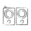 Audio, music, Up, Mute, volume, sound, speaker Black icon