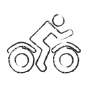 vehicle, rider, Bike, transport, Delivery, user Black icon