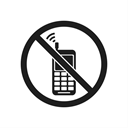 impossible, prohibition sign, prevention, phone, warning, prohibition, prohibiting sign Black icon
