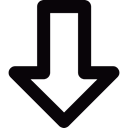 Directions, Down, Arrows Black icon