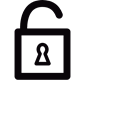 security, Lock, open, interface Black icon
