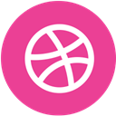 dribbble, Social, round, pink, media DeepPink icon