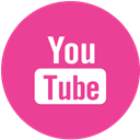 media, pink, round, Social, youtube DeepPink icon