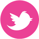 media, twitter, Social, pink, round DeepPink icon