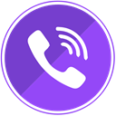 Viber, Communication, Call, Mobile, phone, calls BlueViolet icon