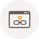 Add, Link, hyperlink, link building, Browser, Connect, Anchor WhiteSmoke icon