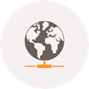 share, Hosting, network, world, internet, globe, earth WhiteSmoke icon