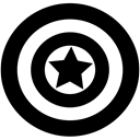 Marvel, Captain america, Avangers Black icon